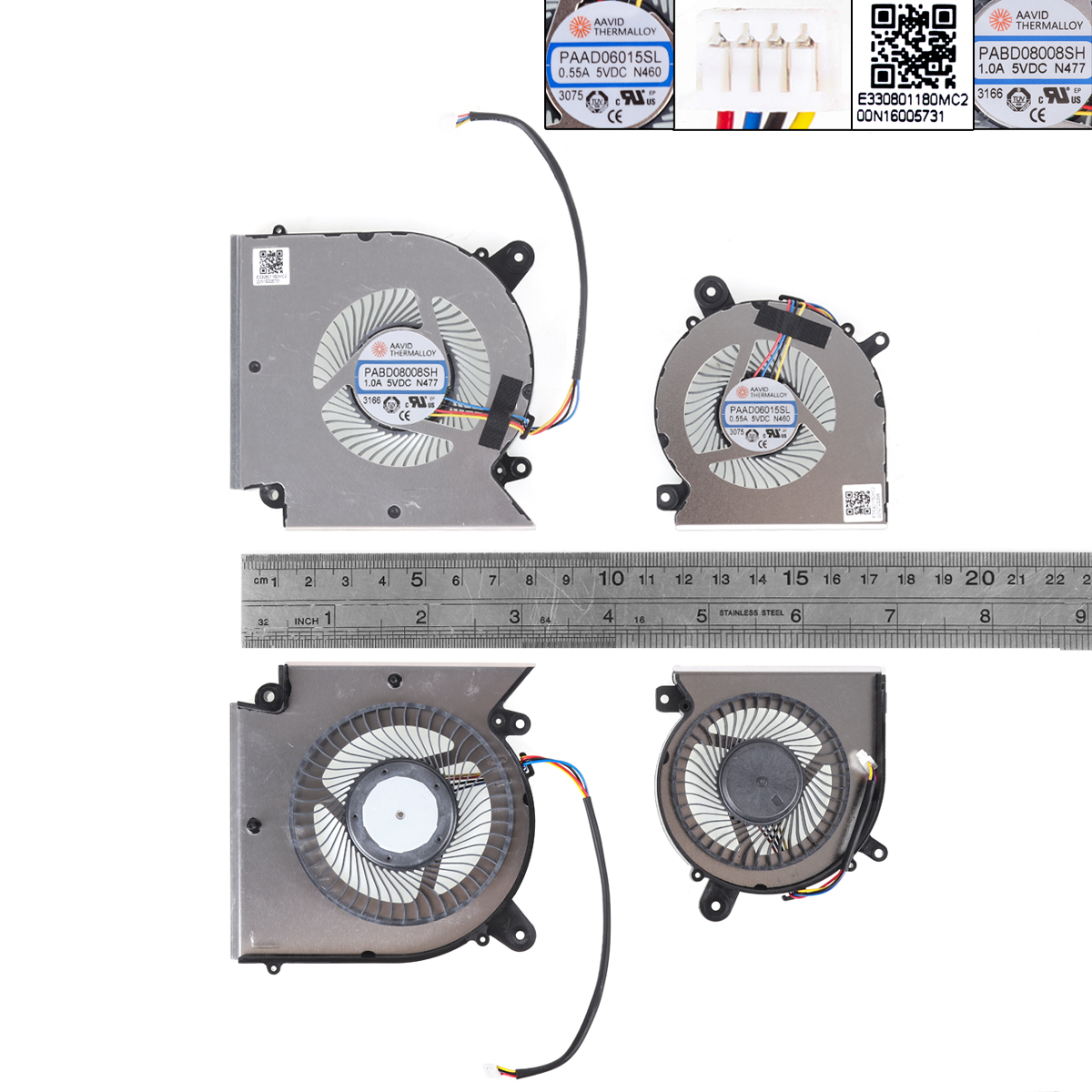 Picture of New Replacement CPU Cooling Fan For MSI GL66 N477 GF66 GF76 MS-1583（L+R,ORG） PABD08008SH  PAAD06015SL